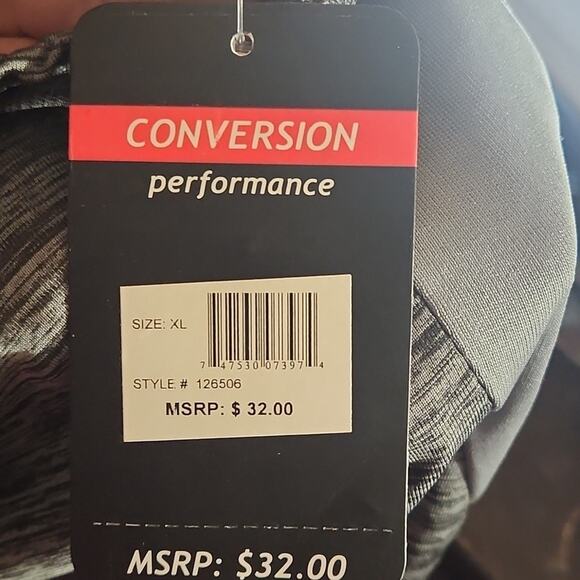 Conversion Performance Tank Men's XL Grey NWT Muscle Shirt Sleeveless - Picture 2 of 2